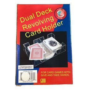 CHH Dual Deck Revolving Card Holder  for Games with Give & Take Hands Open Box
